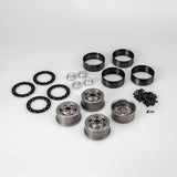Ballistic 2.0 Crawler Wheel, Gray w/ Black Beadlock, 4pc