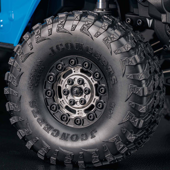 Ballistic 2.0 Crawler Wheel, Gray w/ Black Beadlock, 4pc