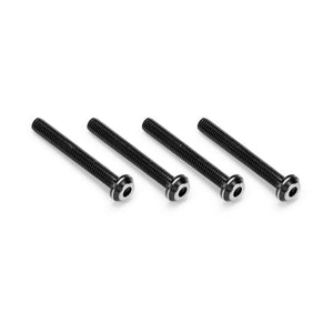 3x24mm Top Hat Titanium screw, stealth black - 4pc