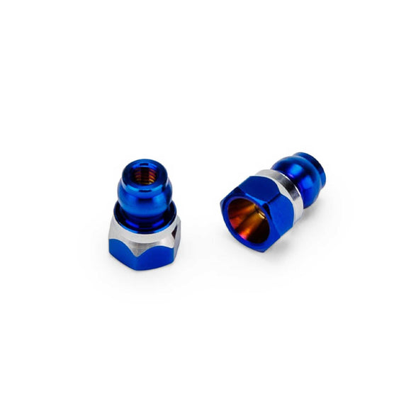 Fin titanium front stand-off, (burnt blue) - 8mm