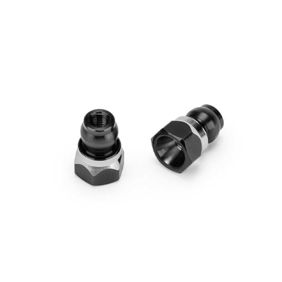 Fin titanium front stand-off, (stealth black) - 8mm