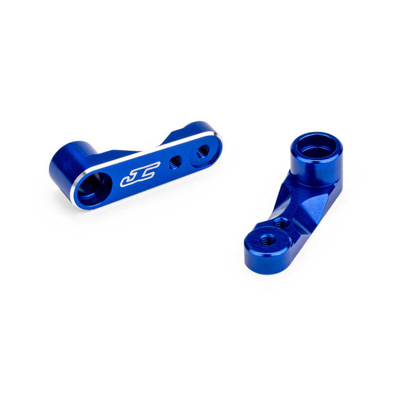 RC10B7 aluminum steering bell cranks (Fits - JC assembly #5209) - blue