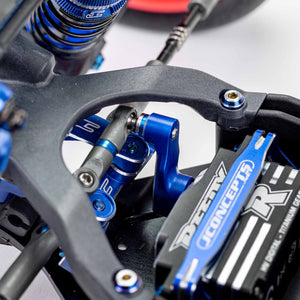 Aluminum 25T 15.5mm Clamping Servo Horn, 1/10 Team Associated RC10B7, Blue