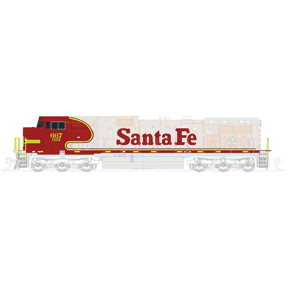 N C44-9W Locomotive, BSNF Warbonnet #615