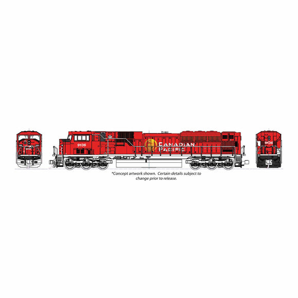 HO EMD SD90/43MAC Locomotive, CP 9155