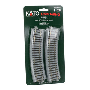 HO 430mm 16-7/8" Radius Curve 22.5-Degree (4)