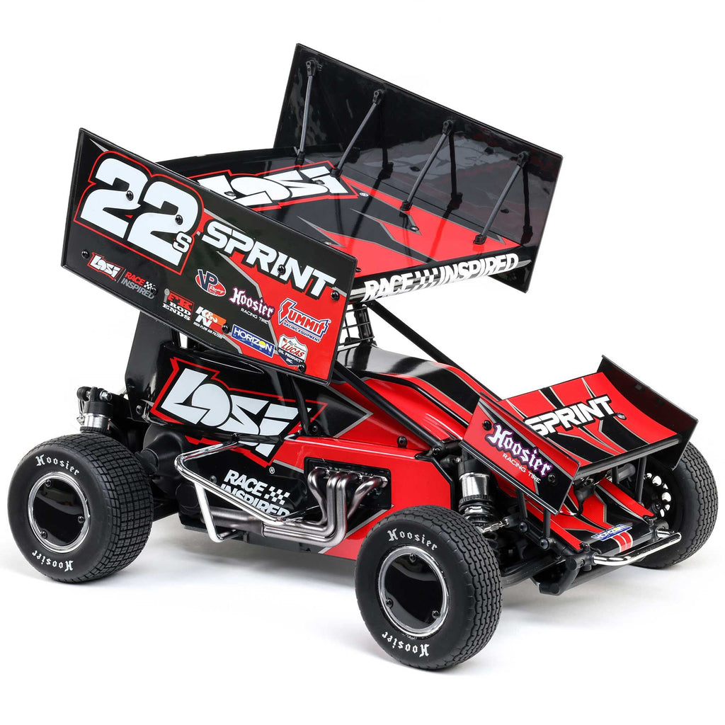 Losi 22S Sprint, RTR with Battery and Charger, Red: 1/10 2WD