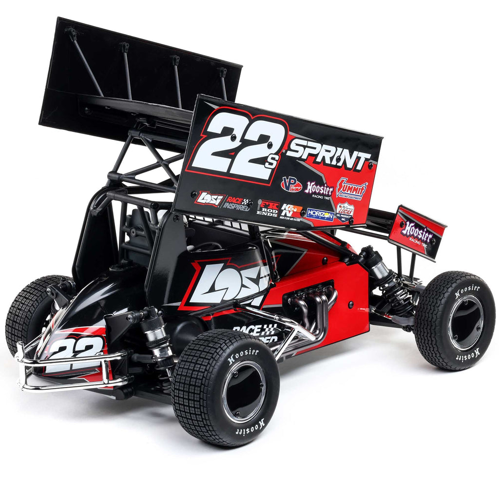 Losi 22S Sprint, RTR with Battery and Charger, Red: 1/10 2WD