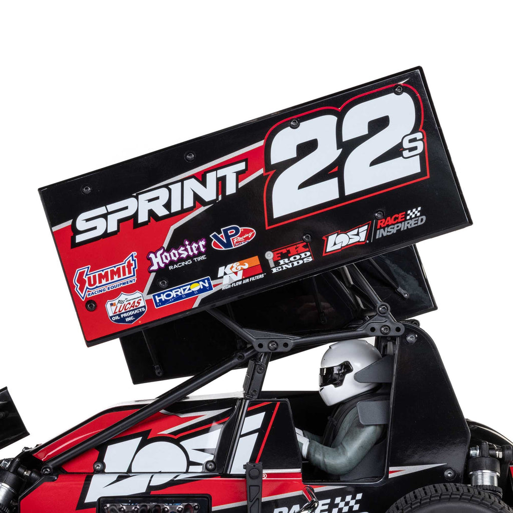 Losi 22S Sprint, RTR with Battery and Charger, Red: 1/10 2WD