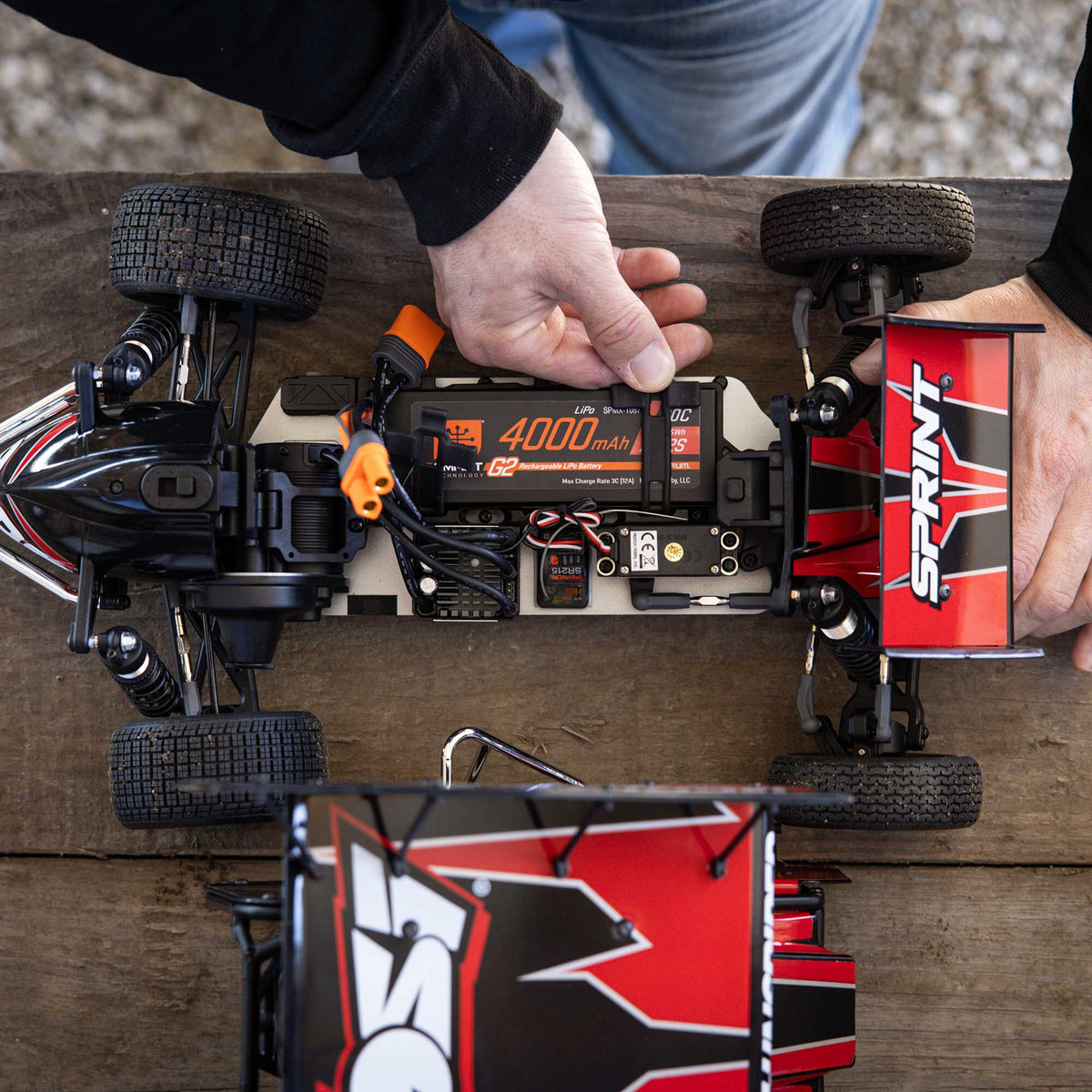 Losi 22S Sprint, RTR with Battery and Charger, Red: 1/10 2WD