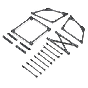 Losi Top Wing Mount Set, Black: 22S Sprint