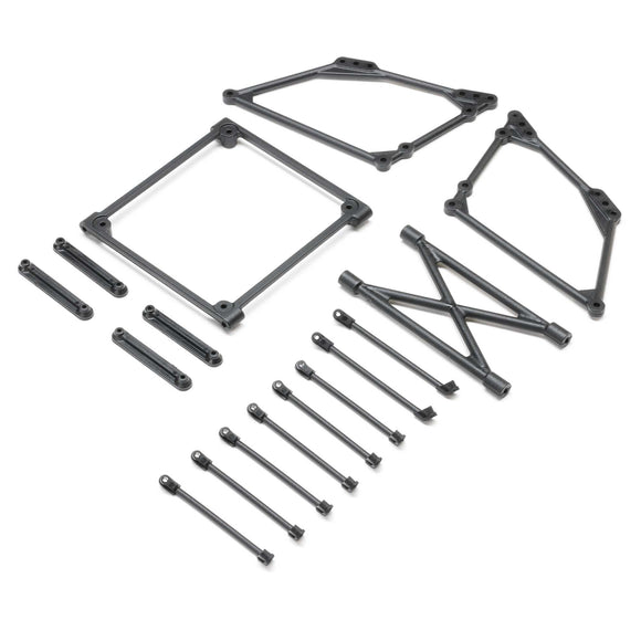 Losi Top Wing Mount Set, Black: 22S Sprint