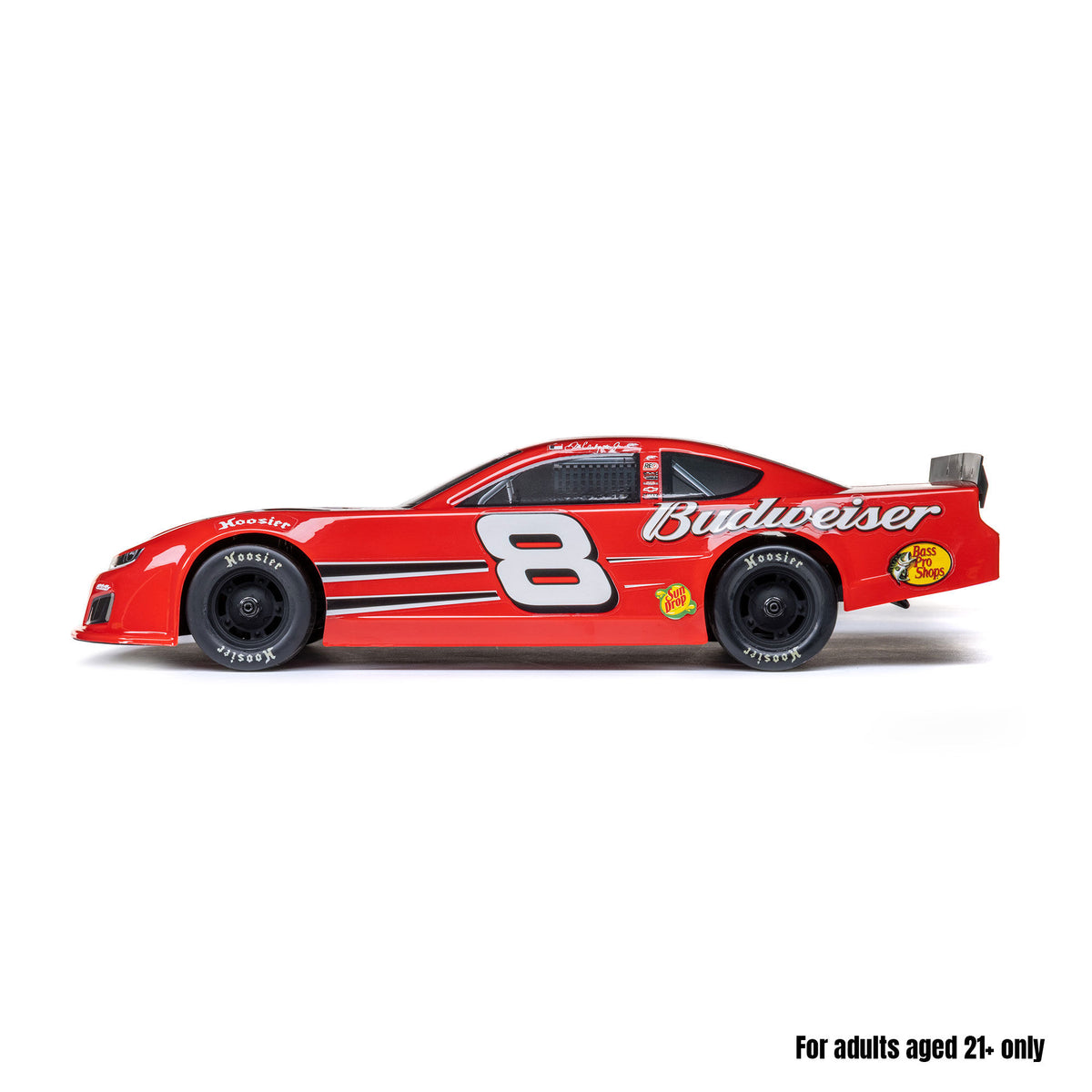 Losi 1/12 Asphalt Late Model RC Race Car Dale Earnhardt Jr. No. 8 2025 Budweiser Chevrolet ZL1 2S AWD On-Road (Battery & Charger Included), Red