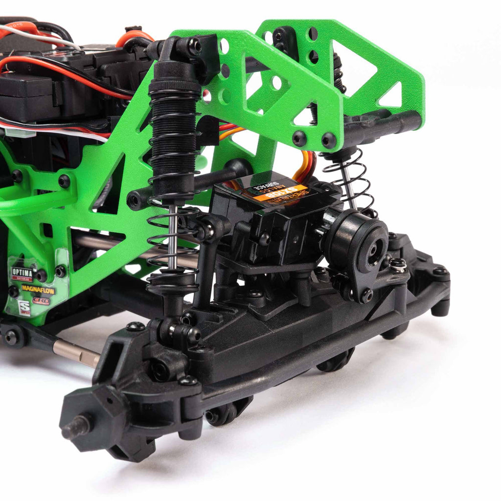Losi 1/18 Mini LMT Grave Digger 2S 4X4 RTR Brushed Monster Truck (Battery & Charger Included), Green