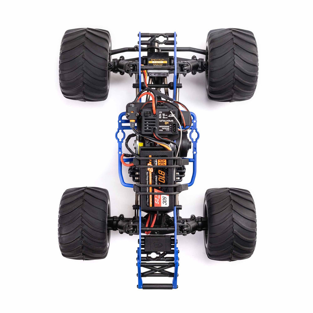 Losi 1/18 Mini LMT Son Uva Digger 2S 4X4 RTR Brushed Monster Truck (Battery & Charger Included), Blue