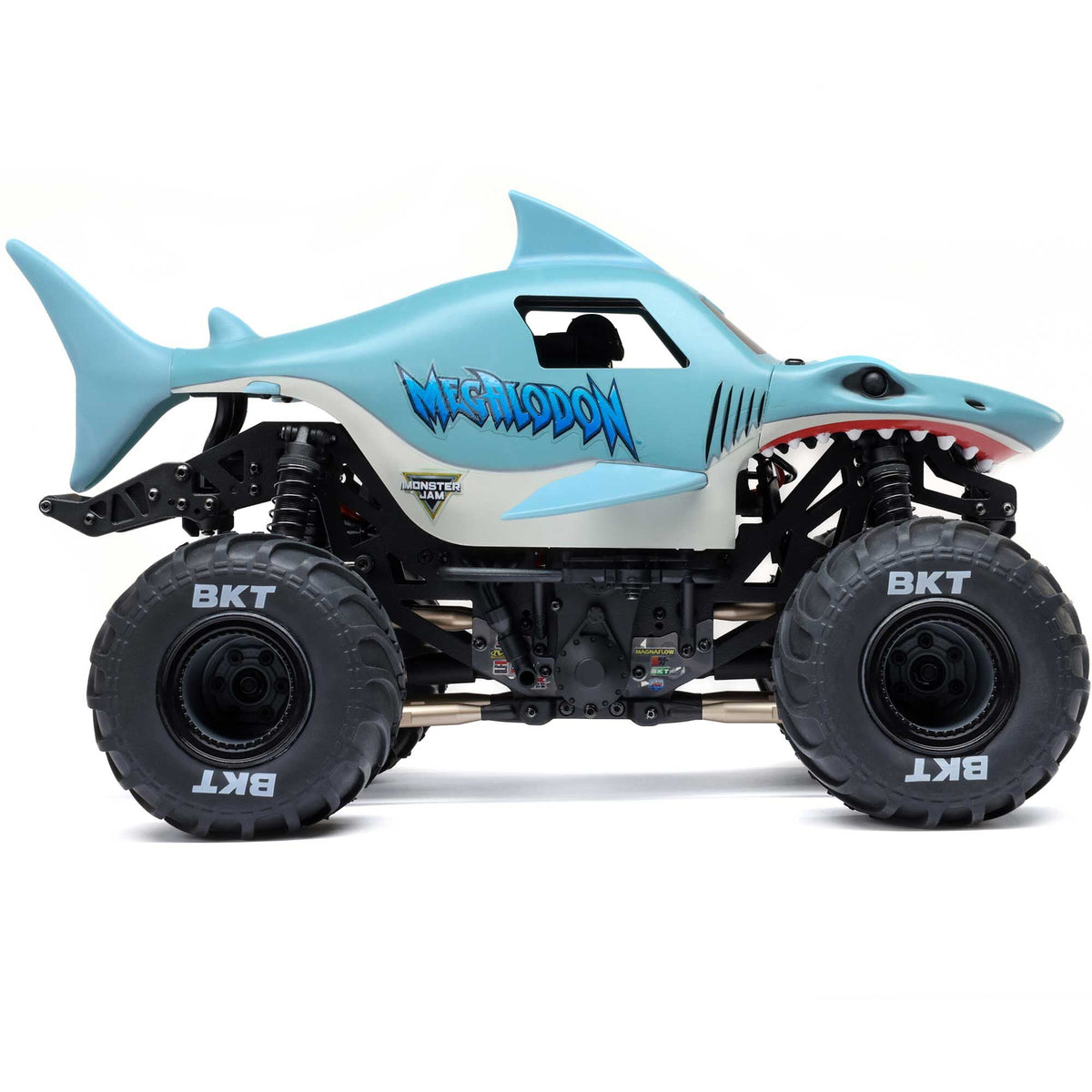 Losi Mini LMT Megalodon 2S 1/18 4X4 Monster Truck RTR Combo, Blue