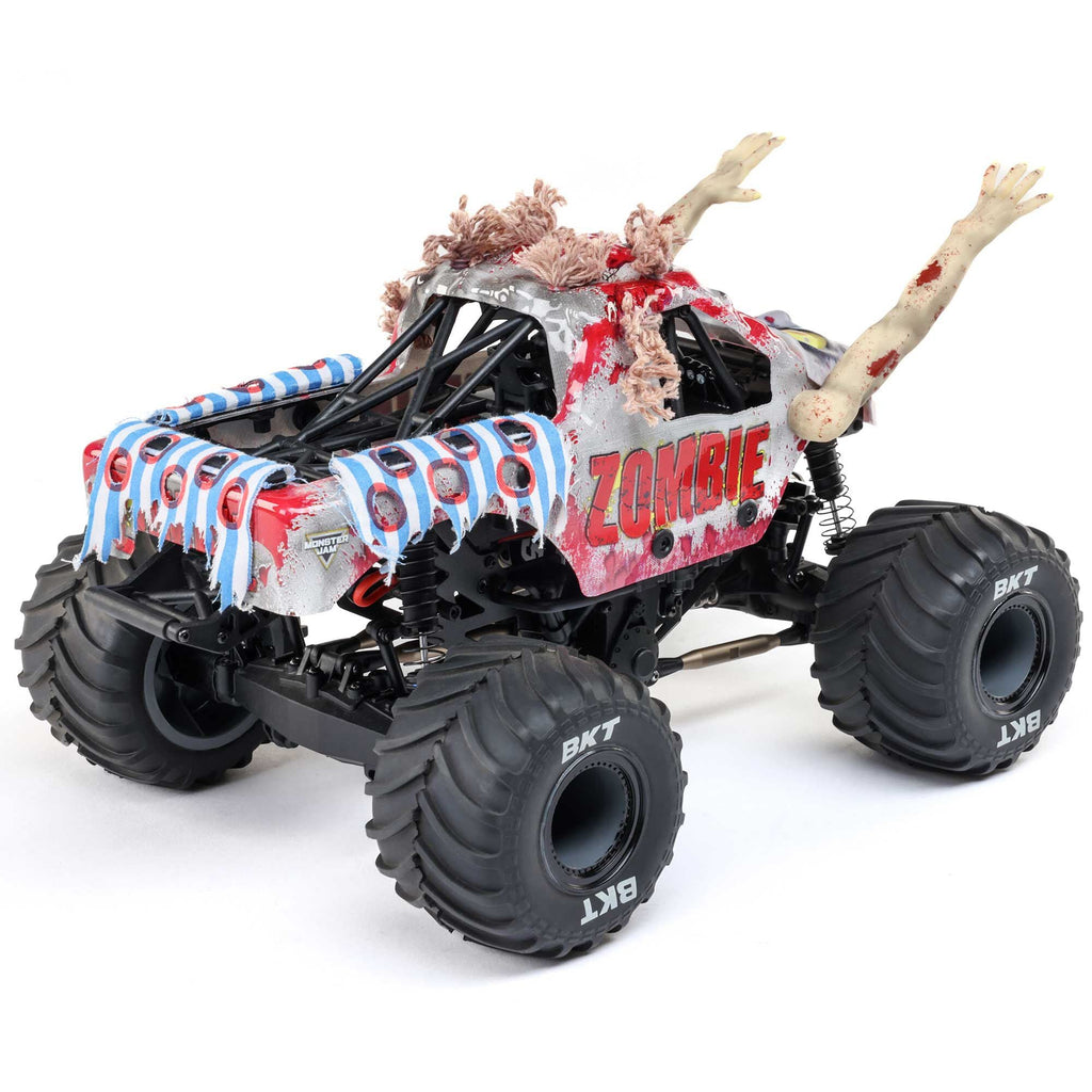 Losi 1/18 Mini LMT Zombie 2S 4X4 RTR Brushed Monster Truck (Battery & Charger Included), Red