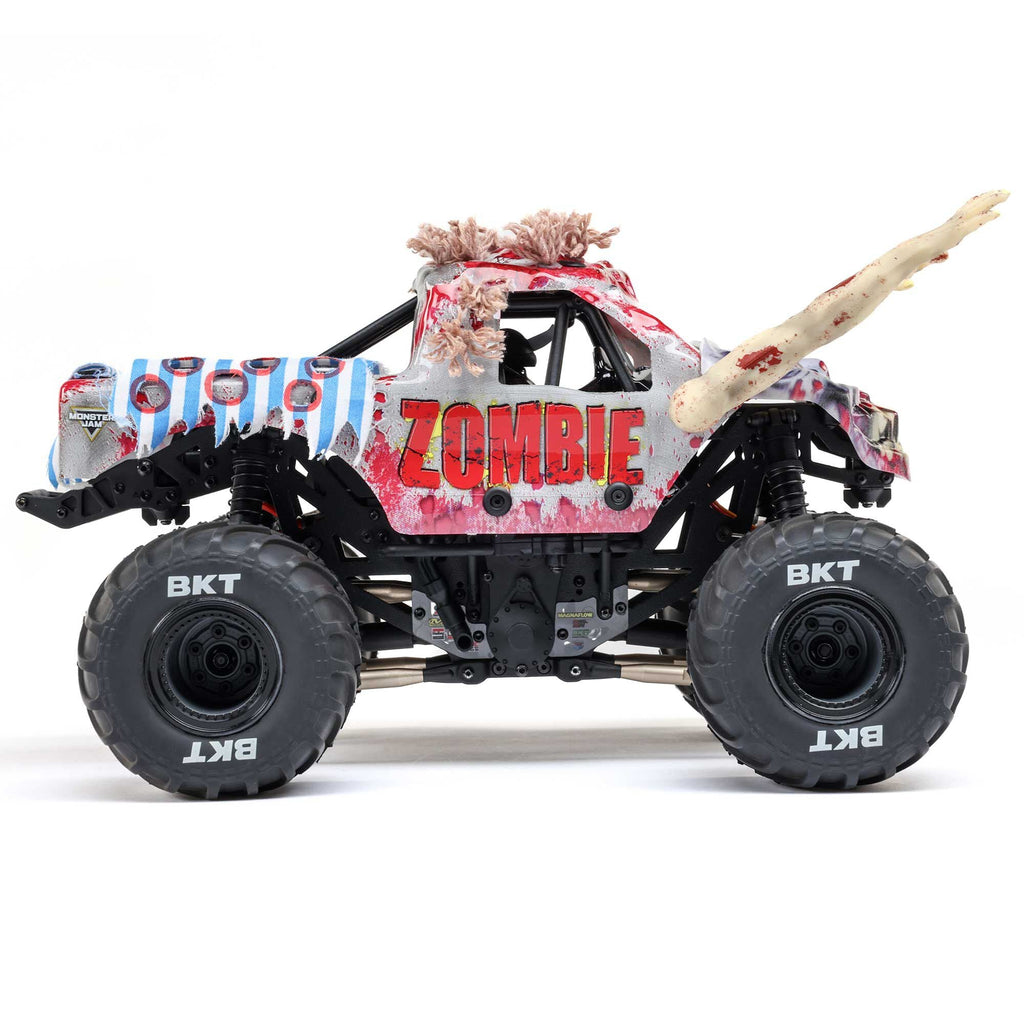 Losi 1/18 Mini LMT Zombie 2S 4X4 RTR Brushed Monster Truck (Battery & Charger Included), Red