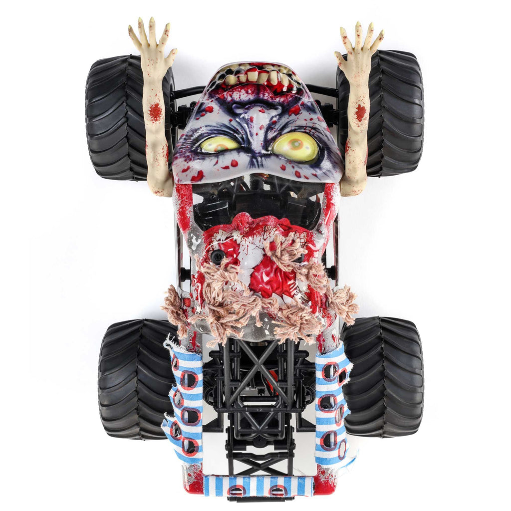 Losi 1/18 Mini LMT Zombie 2S 4X4 RTR Brushed Monster Truck (Battery & Charger Included), Red
