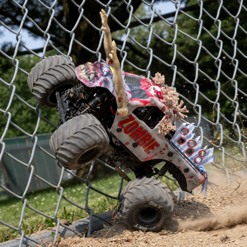 Losi 1/18 Mini LMT Zombie 2S 4X4 RTR Brushed Monster Truck (Battery & Charger Included), Red