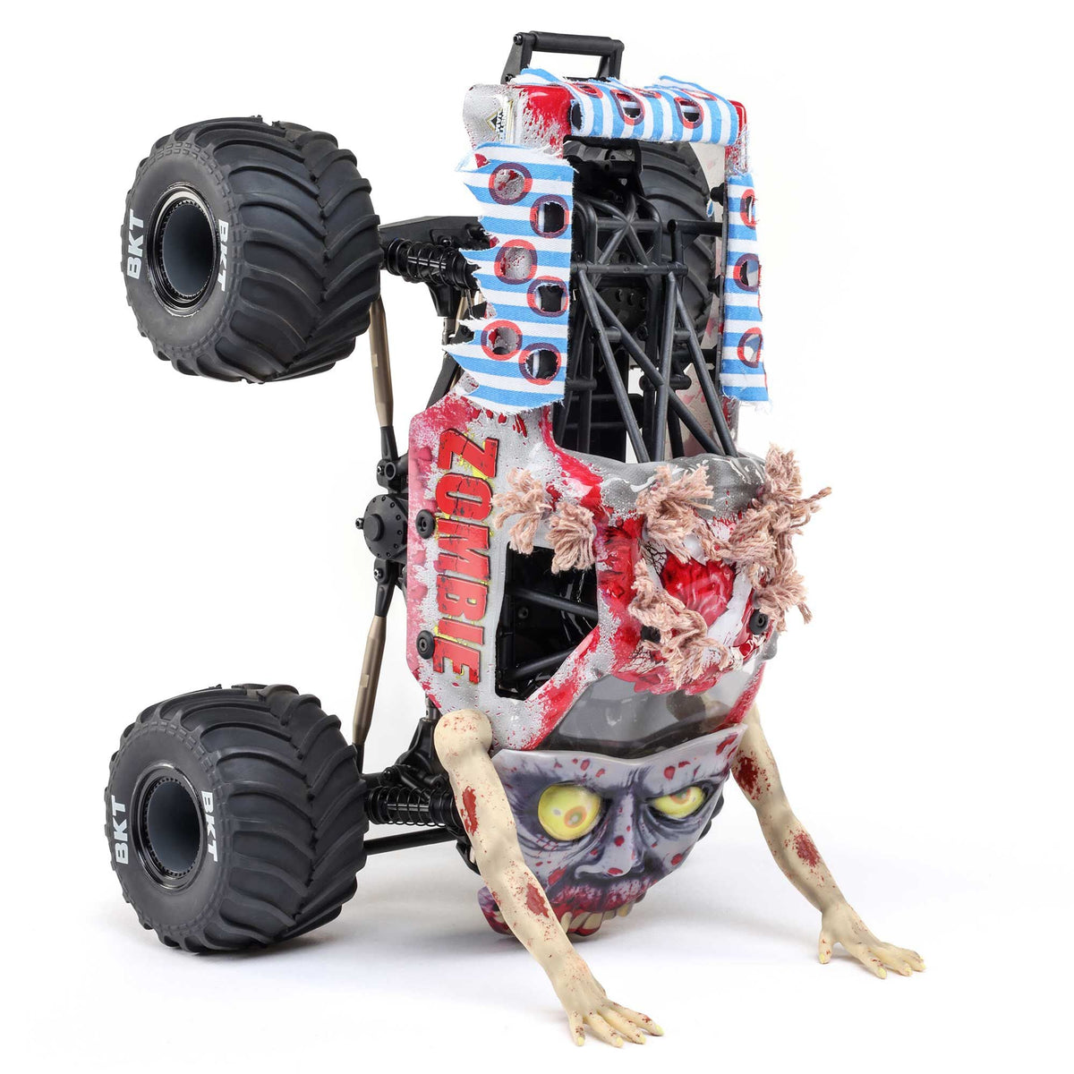 Losi 1/18 Mini LMT Zombie 2S 4X4 RTR Brushed Monster Truck (Battery & Charger Included), Red