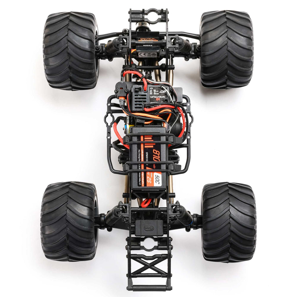 Losi 1/18 Mini LMT Zombie 2S 4X4 RTR Brushed Monster Truck (Battery & Charger Included), Red