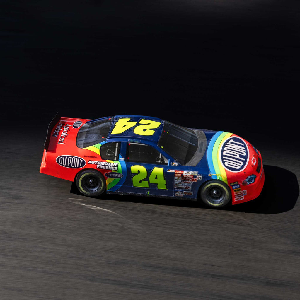 1/12 NASCAR RC Race Car Jeff Gordon No. 24 Dupont Chevrolet Monte Carlo 2S AWD RTR Brushed On-Road (Battery & Charger Included), Blue