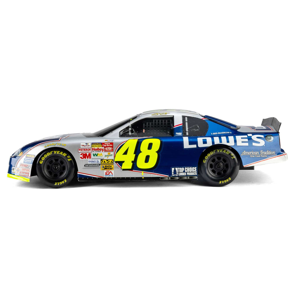1/12 NASCAR RC Race Car Jimmie Johnson No. 48 Lowes Chevrolet Monte Carlo 2S AWD RTR Brushed On-Road (Battery & Charger Included), Blue
