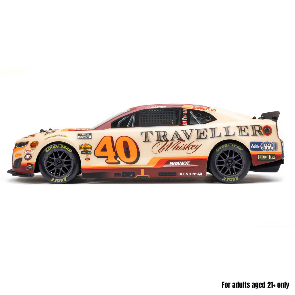 1/12 NASCAR RC Race Car Justin Allgaier No. 40 2026 Traveller Whiskey Chevrolet ZL1 2S AWD RTR Brushed On-Road (Battery & Charger Included)