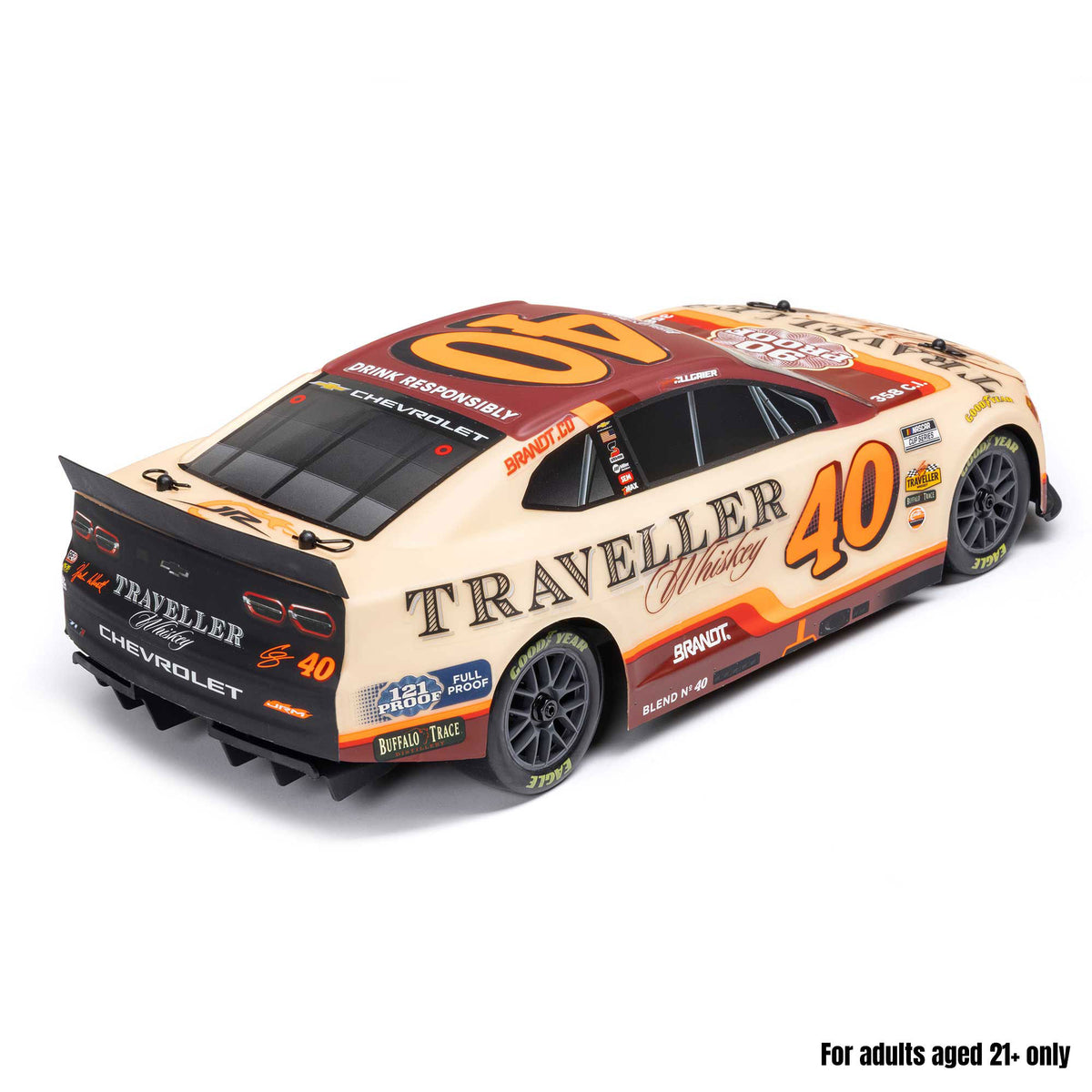 1/12 NASCAR RC Race Car Justin Allgaier No. 40 2026 Traveller Whiskey Chevrolet ZL1 2S AWD RTR Brushed On-Road (Battery & Charger Included)