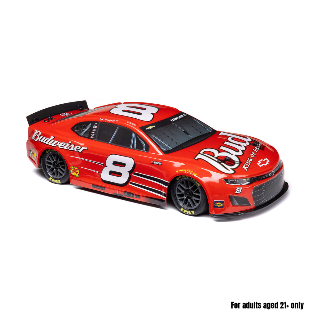 Losi 1/12 NASCAR RC Race Car Dale Earnhardt Jr. No. 8 Budweiser Chevrolet ZL1 2S AWD RTR Brushed On-Road (Battery & Charger Included), Red