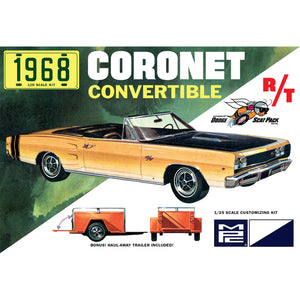 1968 Dodge Coronet Convertible w/Trailer 1/25