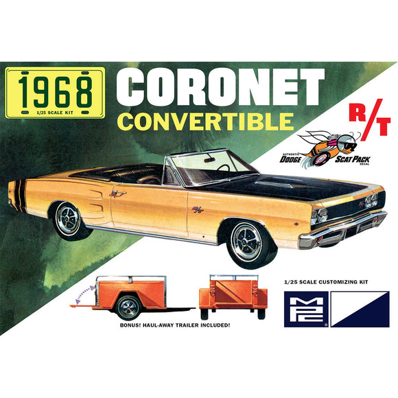 1968 Dodge Coronet Convertible w/Trailer 1/25