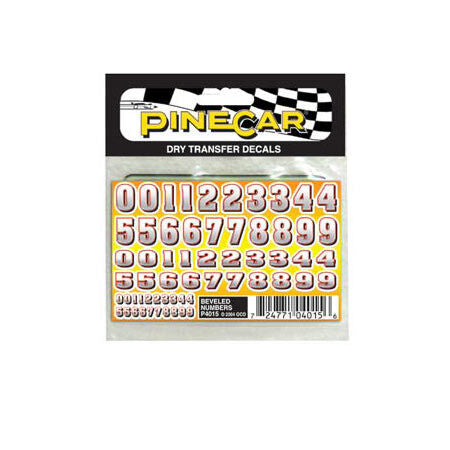 Dry Transfer Decals, Beveled Numbers