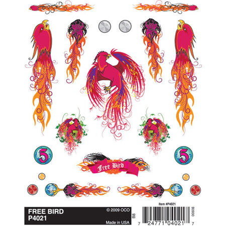 Dry Transfer Decals, Free Bird