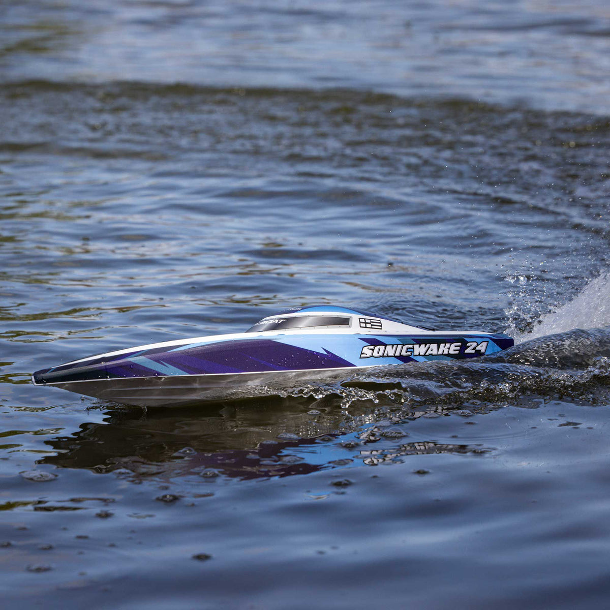 Sonicwake 24" Self-Righting Brushless Deep-V RTR (Battery & Charger Included), Blue