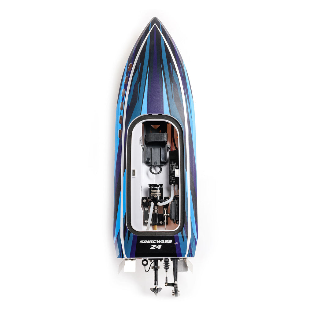 Sonicwake 24" Self-Righting Brushless Deep-V RTR (Battery & Charger Included), Blue