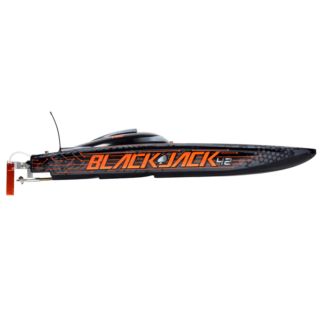 Blackjack 42" 8S Brushless Catamaran RTR, Black/Orange