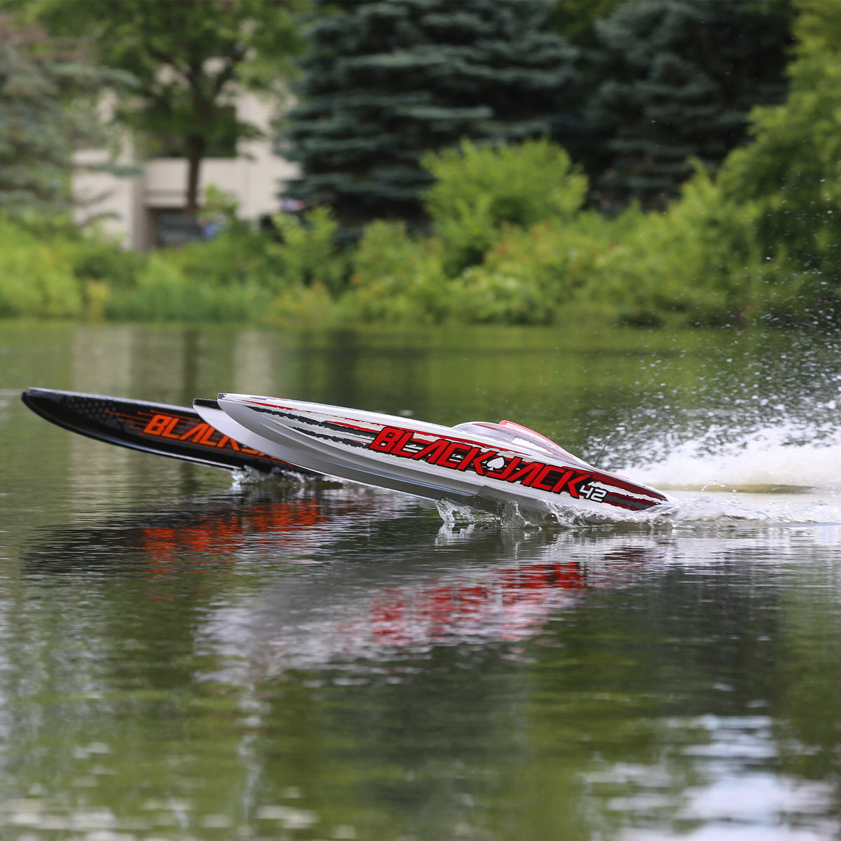 Blackjack 42" 8S Brushless Catamaran RTR, Black/Orange