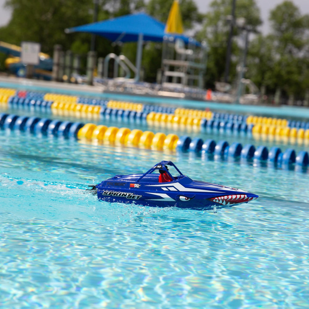 Sprintjet 9" Self-Righting Deep-V Jet Boat Brushed RTR, Blue
