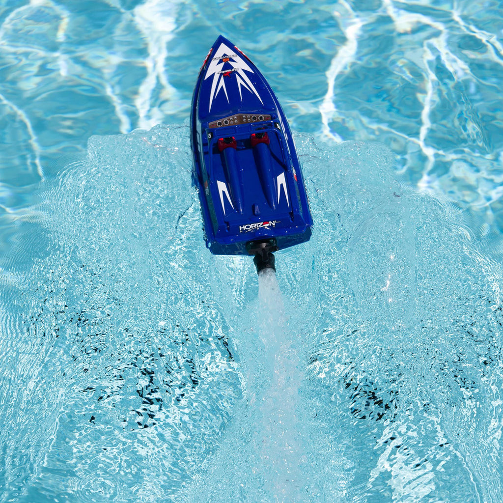 Sprintjet 9" Self-Righting Deep-V Jet Boat Brushed RTR, Blue