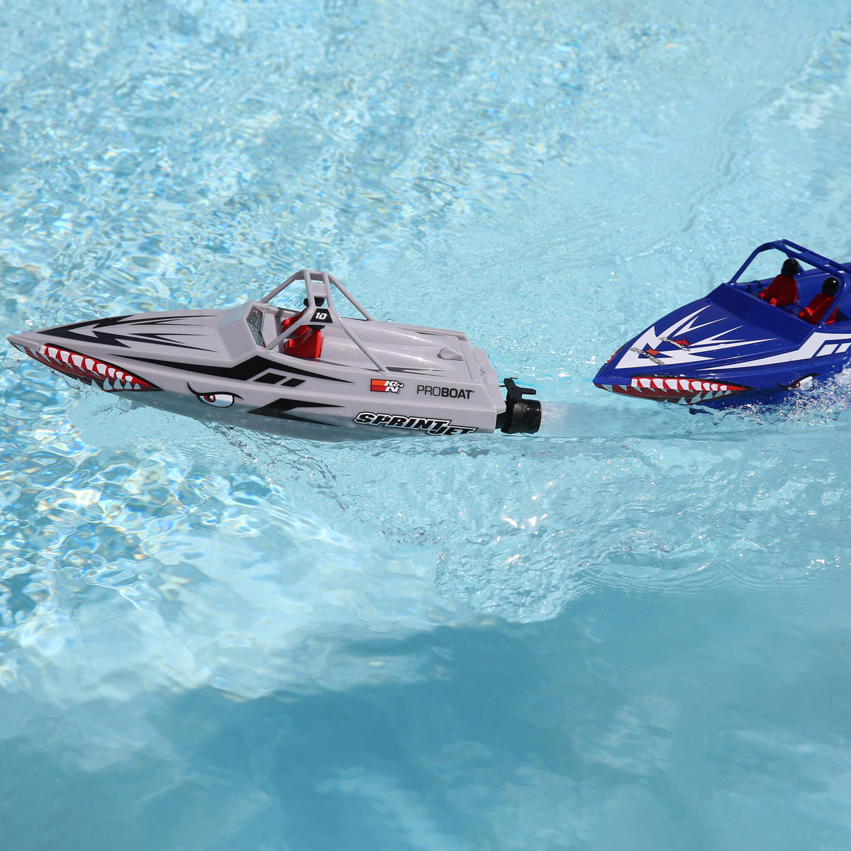 Sprintjet 9" Self-Righting Deep-V Jet Boat Brushed RTR, Blue