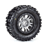 Limited Edition Trencher Pro-Loc F/R Mounted 24mm Gray/Black Impulse (2) for X-Maxx