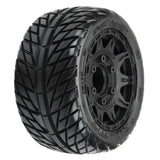 Pro-Line 1/10 Street Fighter LP Fr/Rr 2.8" MT Tires Mounted 12mm Blk Raid (2)