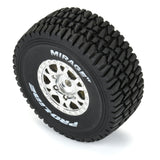 Mirage TT F/R Tires Mounted 12mm Hex Satin Silver Impulse (4) for Arrma Mojave Grom