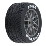 Pro-Line Goodyear Eagle Rain Tire F/R MTD Gray for Losi NASCAR Racecar (4)