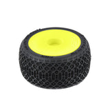 Electron 2.0 F/R Tires Mounted 7mm Yellow (4) for Losi Micro-B
