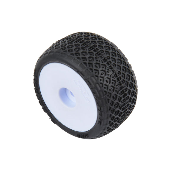 Electron 2.0 F/R Tires Mounted 7mm White (4) for Losi Micro-T