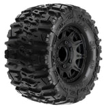 1/10 Trencher Front/Rear 2.8" MT Tires Mounted 12mm Blk Raid (2)