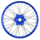 1/4 Pro-Spec Aluminum V2 Bead Front Wheel Blue/Blue (1): Promoto-MX